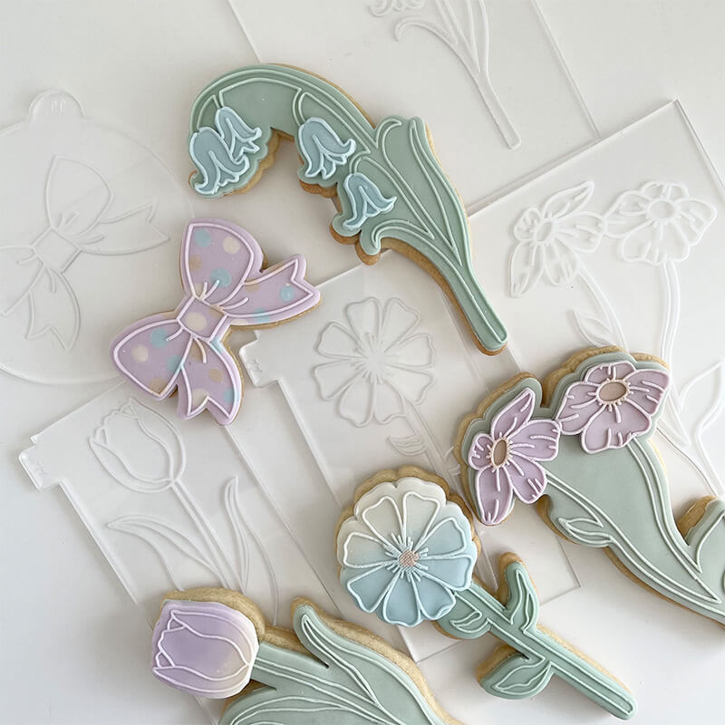 Bouquet Flower Set Cookie Cutters and Embossers