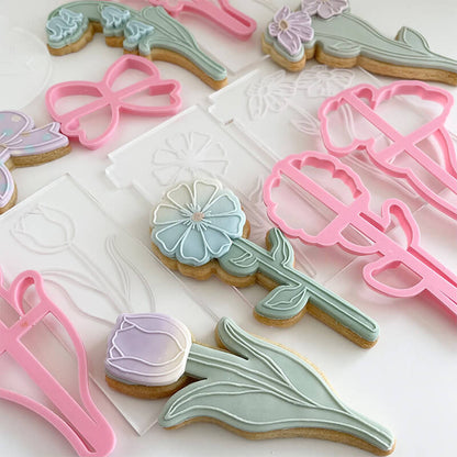 Bouquet Flower Set Cookie Cutters and Embossers