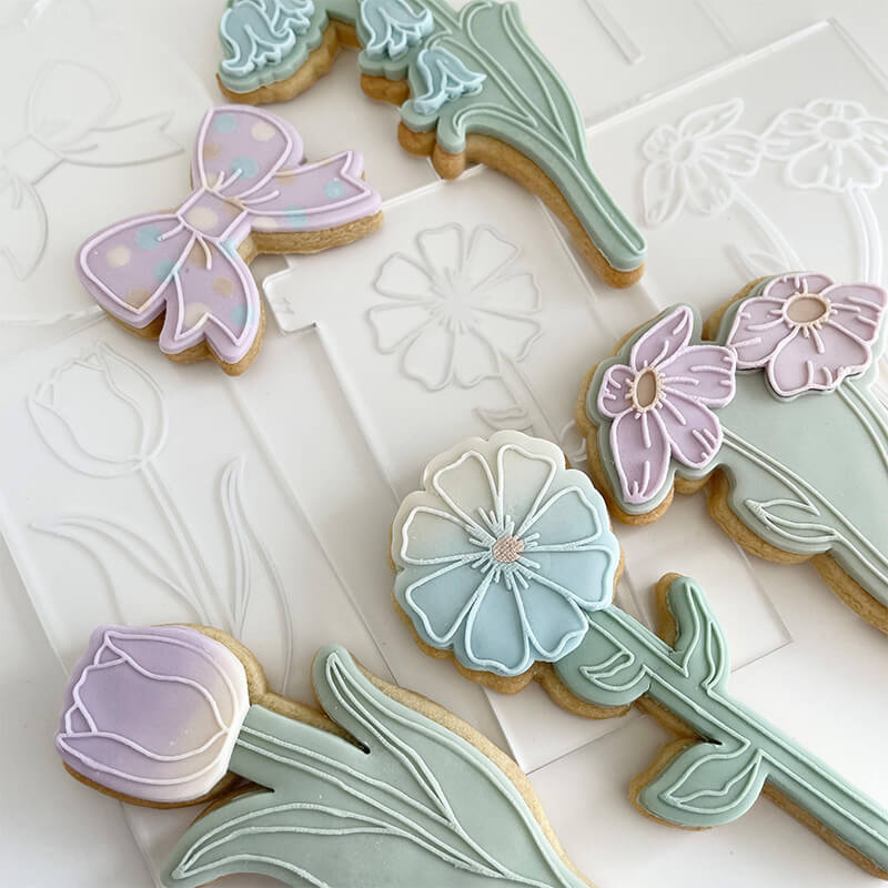 Bouquet Flower Set Cookie Cutters and Embossers