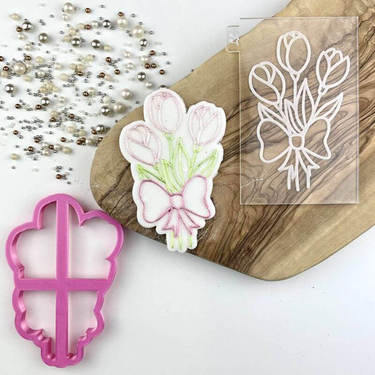 Bouquet of Flowers Mother's Day Cookie Cutter and Embosser