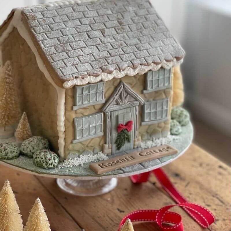 Large Gingerbread House Christmas Cookie Cutter and Stamp Set