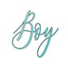 Boy in Florence Font Baby Shower Cookie Cutter