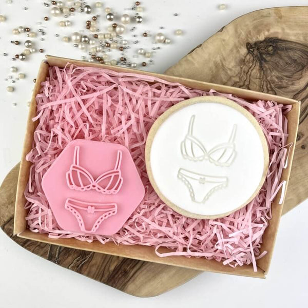 Bra and Knickers Style 2 Hen Party Cookie Stamp