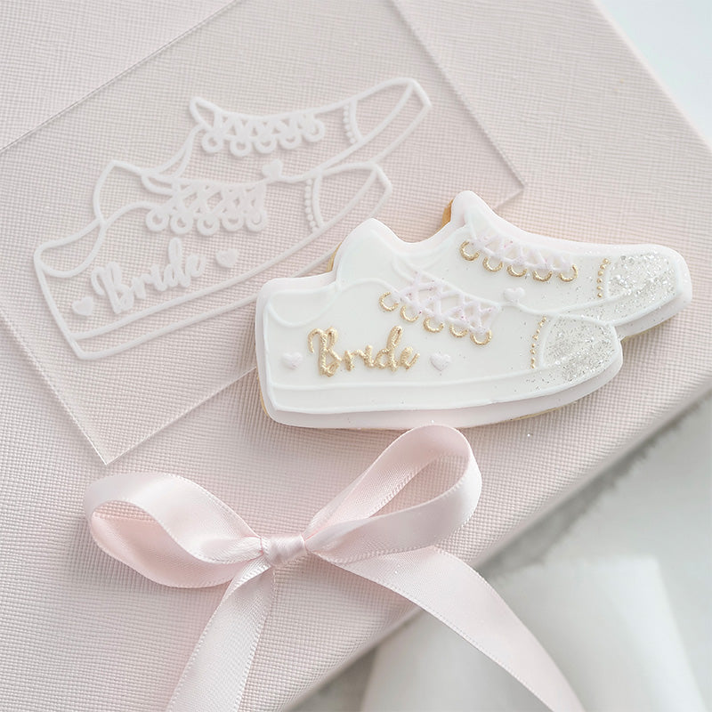 Bridal Trainers Wedding Cookie Cutter and Embosser by Catherine Marie Cake