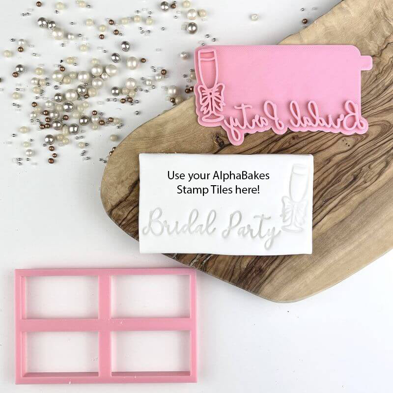 Bridal Party AlphaBakes Cookie Cutter and Stamp