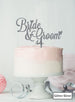 Bride and Groom Wedding Cake Topper  Premium 3mm Acrylic Glitter Silver
