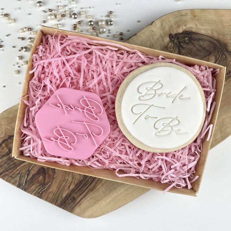 Bride to Be in Delicate Font Hen Party Cookie Stamp