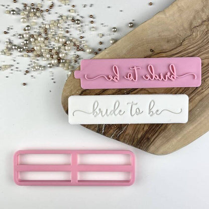 Bride to Be in Verity Font Bridal Party Cookie Cutter and Stamp