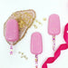 Pink & Gold Speck Acrylic Cakesicle Lollipop Sticks