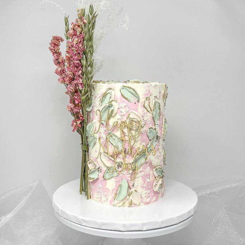 Happy Mother's Day Cake Motif Premium 3mm Acrylic
