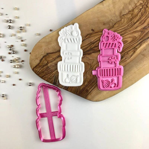 Stack of Presents Christmas Cookie Cutter and Stamp
