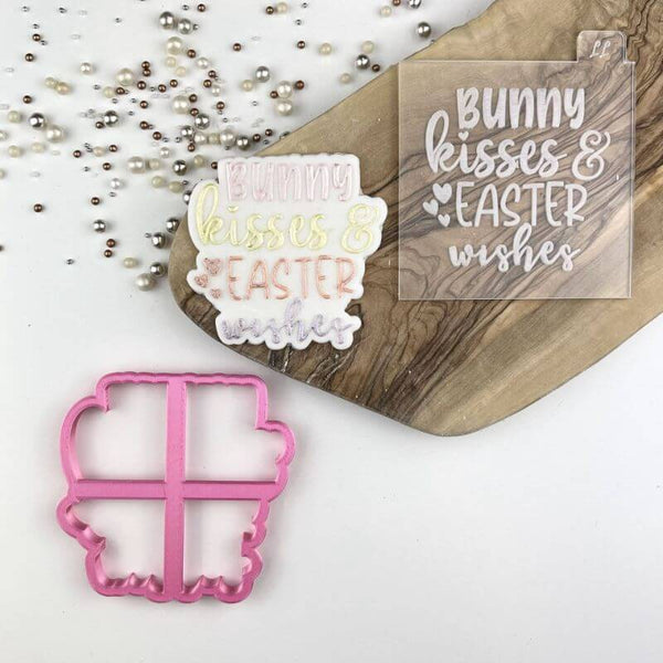 Bunny Kisses and Easter Wishes Cookie Cutter and Embosser