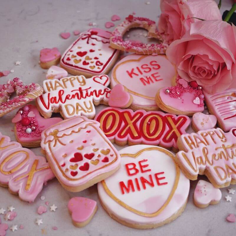 Kiss Me Love Heart Valentine's Cookie Cutter and Embosser