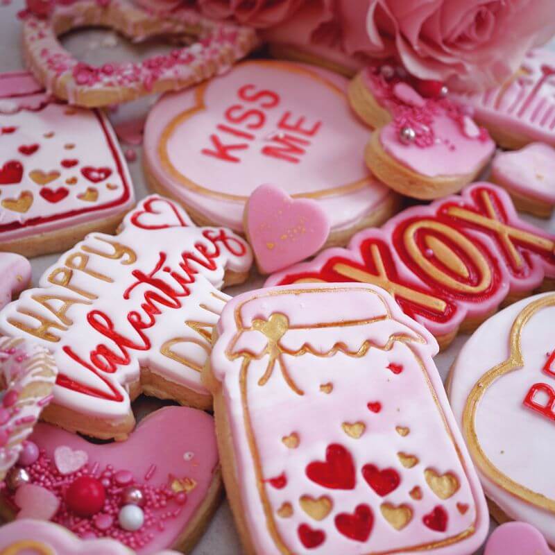 Kiss Me Love Heart Valentine's Cookie Cutter and Embosser