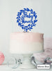 Baby Shower Wreath Cake Topper Premium 3mm Acrylic Mirror Blue
