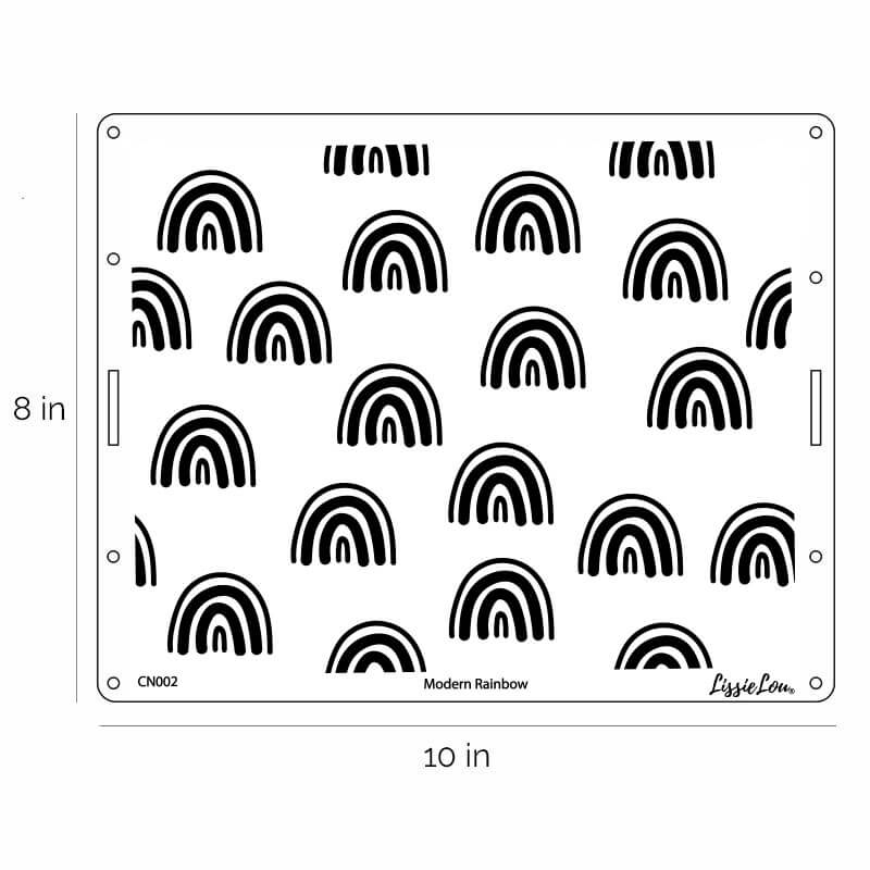 Modern Rainbow Cake Stencil - Full Size Design