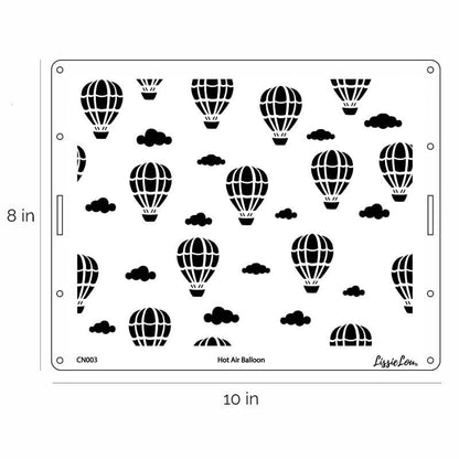 Hot Air Balloon Cake Stencil - Full Size Design
