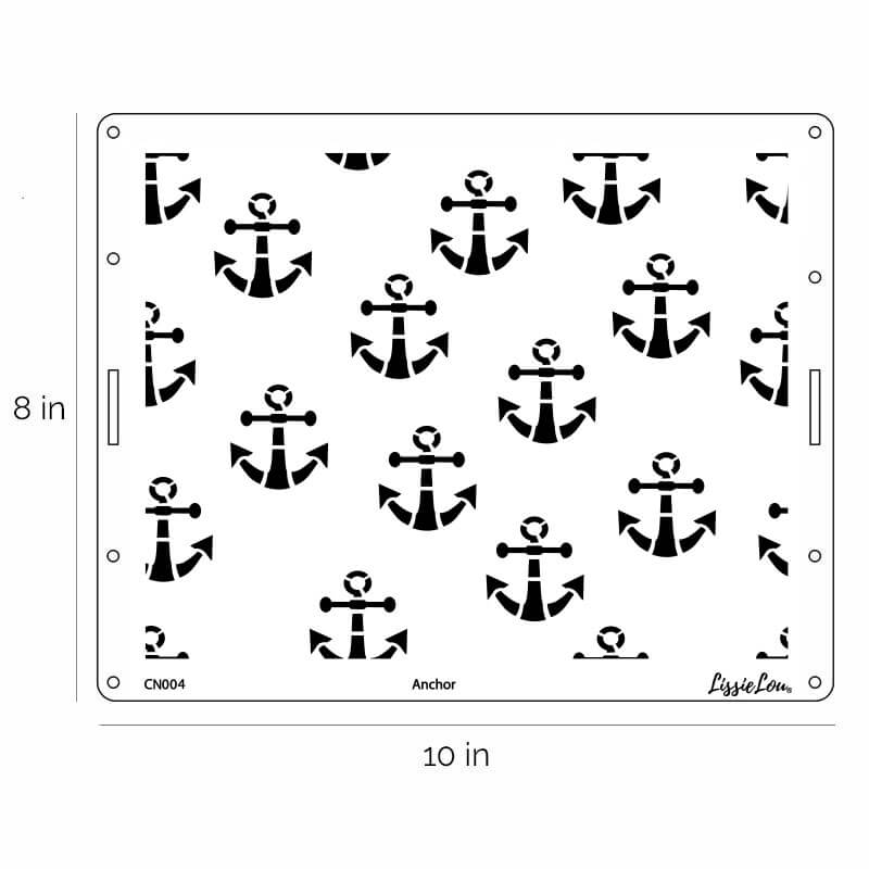 Anchor Cake Stencil - Full Size Design