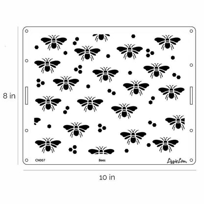 Bee Cake Stencil - Full Size Design