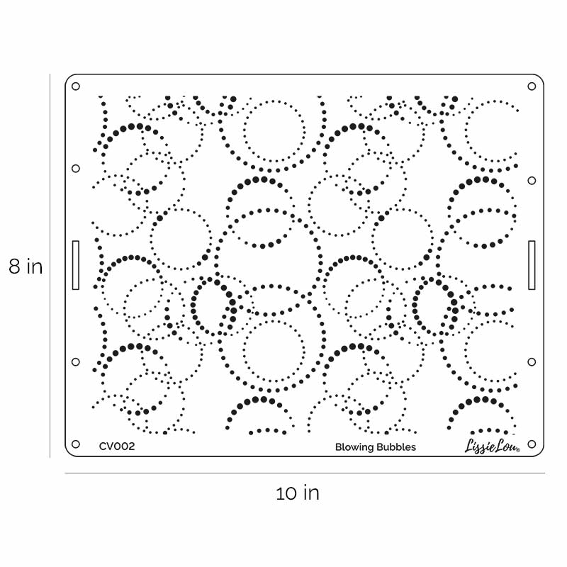 Blowing Bubbles Circles Cake Stencil - Full Size Design