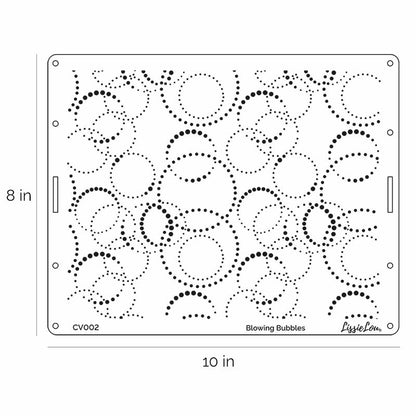 Blowing Bubbles Circles Cake Stencil - Full Size Design