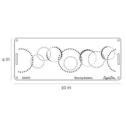 Blowing Bubbles Circles Cake Stencil - Border Design