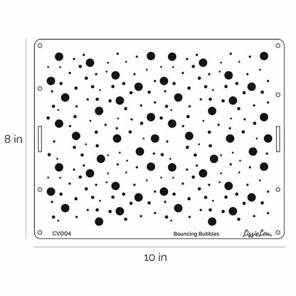 Bouncing Bubbles Circles Cake Stencil - Full Size Design