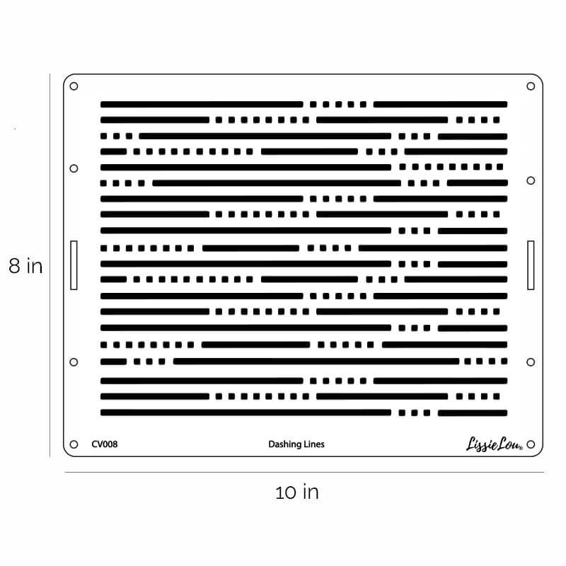 Dashing Lines Cake Stencil - Full Size Design