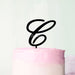 Wedding Initial Letter C Style Acrylic Cake Topper