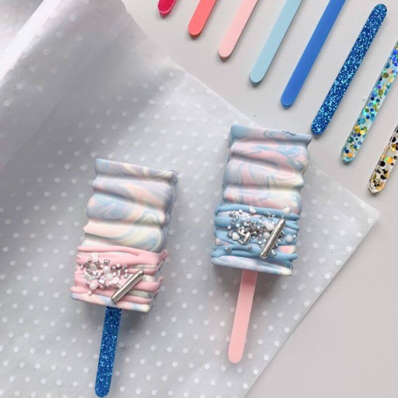 Baby Pink Acrylic Cakesicle Lollipop Sticks