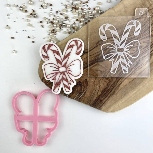 Candy Canes Christmas Cookie Cutter and Embosser by Luvelia