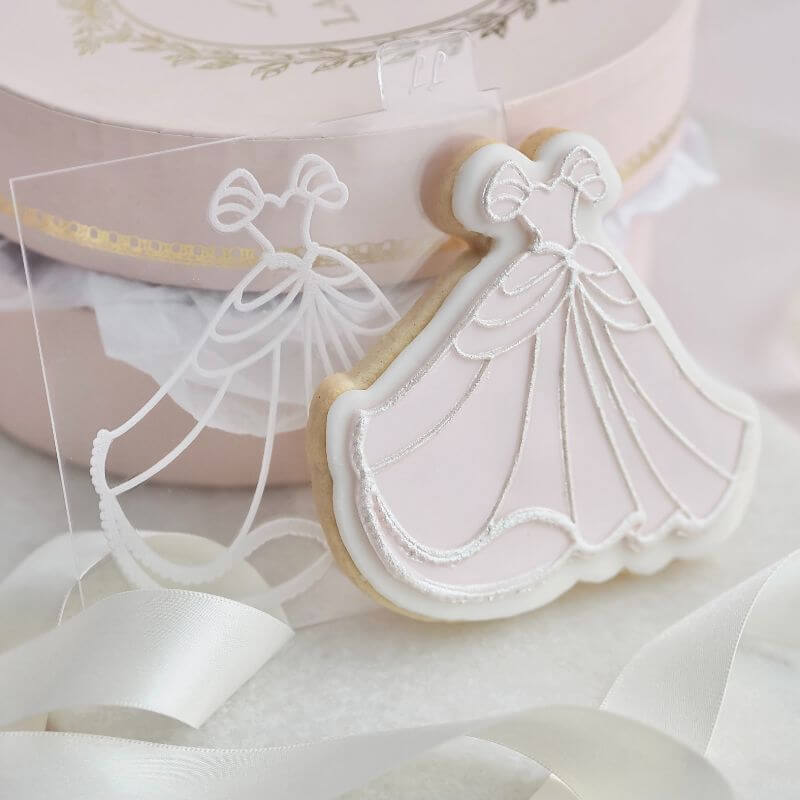 Princess Dress Cookie Cutter and Embosser by Catherine Marie Bakes