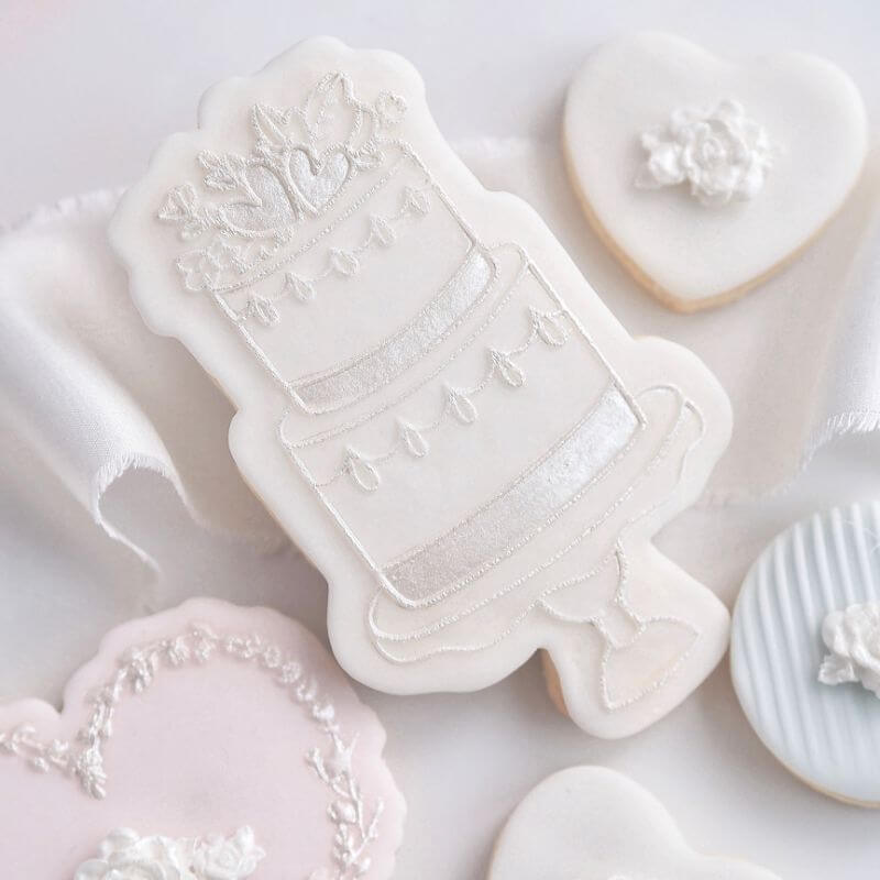 Tiered Wedding Cake Cookie Cutter and Embosser