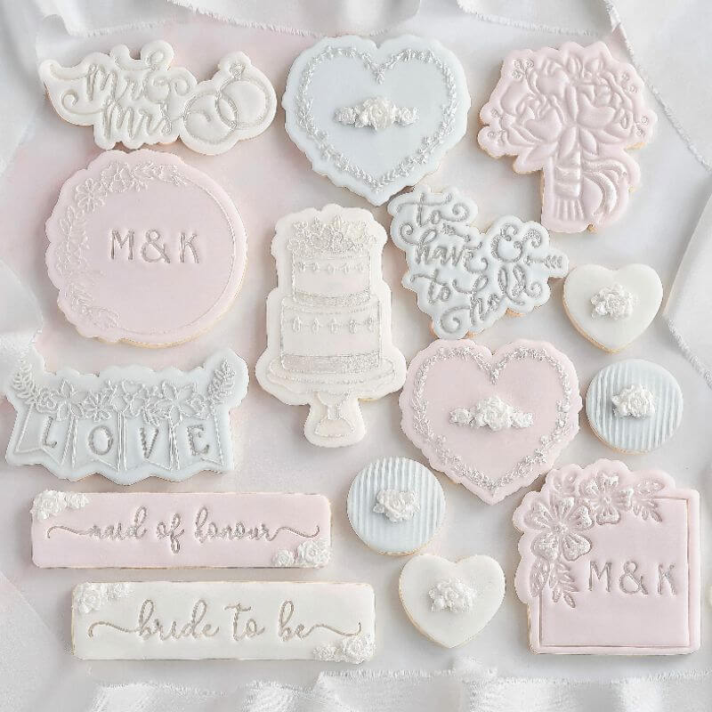 Maid of Honour in Verity Font Bridal Party Cookie Cutter and Stamp