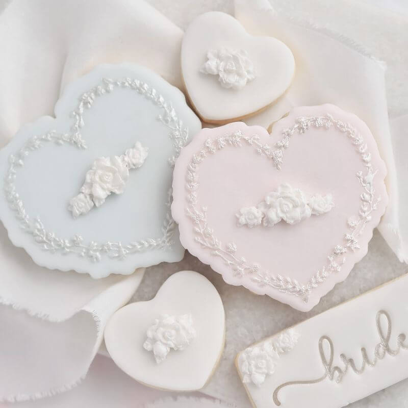 Floral Heart Cookie Cutter and Embosser