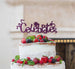 Celebrate Cake Topper Glitter Card Dark Purple