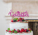Celebrate Cake Topper Glitter Card Hot Pink