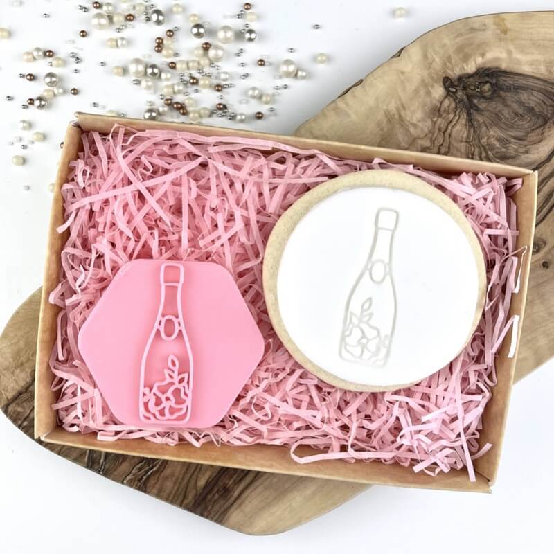 Champagne Bottle Style 2 Hen Party Cookie Stamp