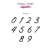 Chell Font Numbers Double Layer Cake Topper or Cake Motif Premium 3mm Acrylic or Birch Wood