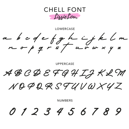 Chell Font Custom Cake Topper or Cake Motif Premium 3mm Acrylic or Birch Wood