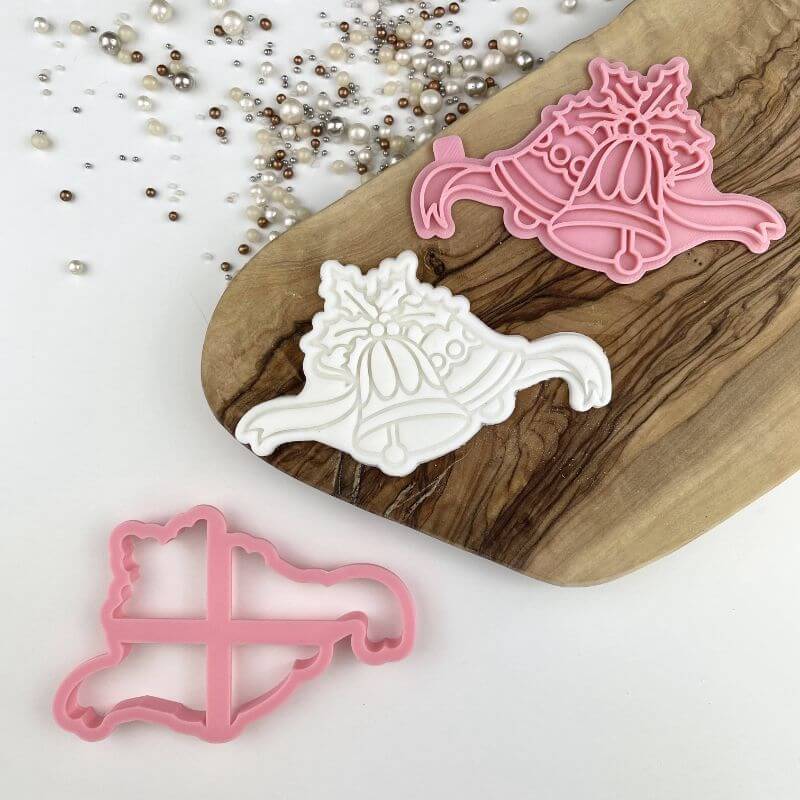Christmas Bells Cookie Cutter and Stamp by Frosted Cakes by Em