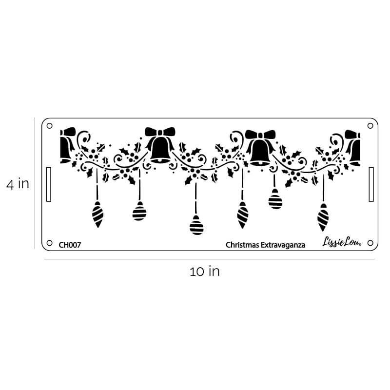 Christmas Extravaganza Cake Stencil - Full Size Design