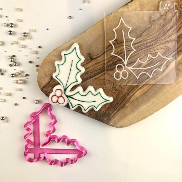 Christmas Holly Cookie Cutter and Embosser
