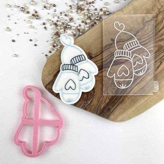 Christmas Mittens Cookie Cutter and Embosser