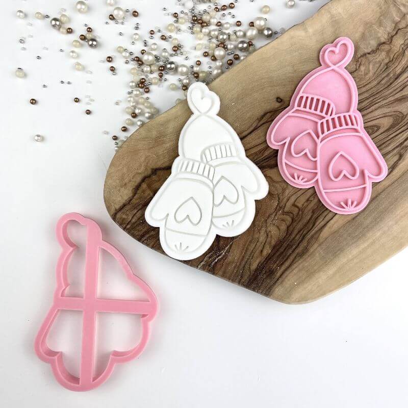 Christmas Mittens Cookie Cutter and Stamp