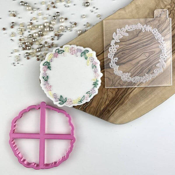 Circle of Flowers Floral Cookie Cutter and Embosser