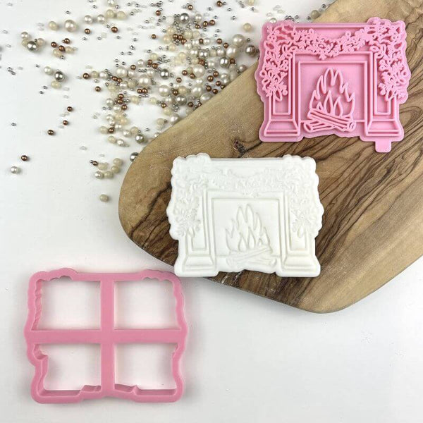 Classic Fireplace Christmas Cookie Cutter and Stamp by Luvelia