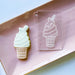 Classic Ice Cream Cone Cookie Cutter and Embosser by Luvelia Louise