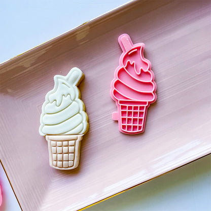Classic Ice Cream Cone Cookie Stamp by Luvelia Louise