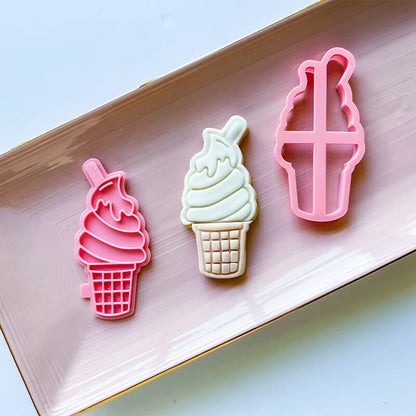 Classic Ice Cream Cone Cookie Stamp by Luvelia Louise